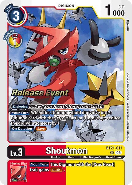 Shoutmon - World Convergence Release Event Cards (BT-21_PR)