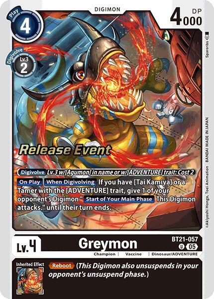 Greymon - World Convergence Release Event Cards (BT-21_PR)